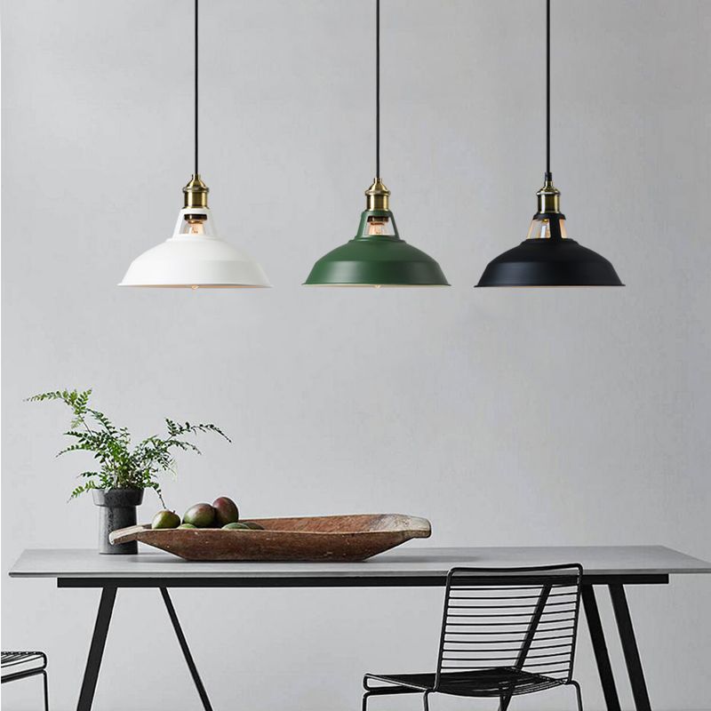 Wrought Iron Hanging Lamp Shop Barn Pendant Ceiling Light with 1 Light