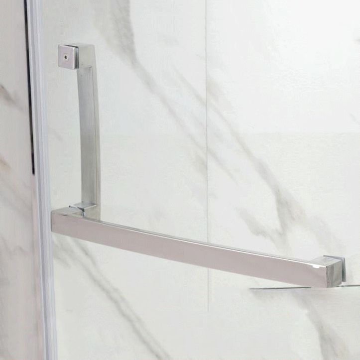 Pivot Stainless Steel Shower Enclosure Neo-Angle Clear Shower Stall