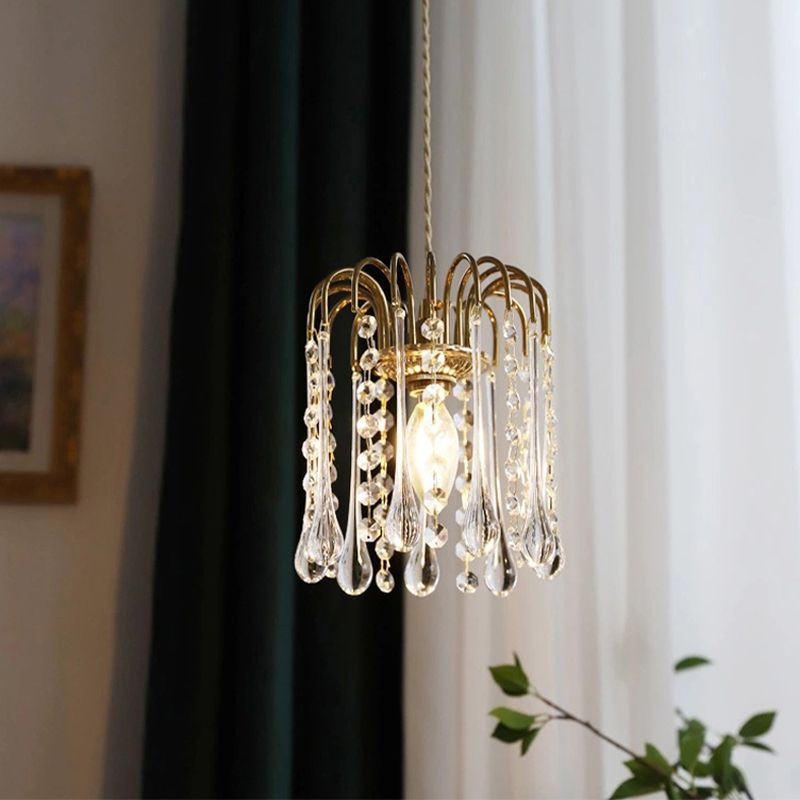 American Water Droplets Shape Chandelier Gold Chandelier Pendant for Dining Room