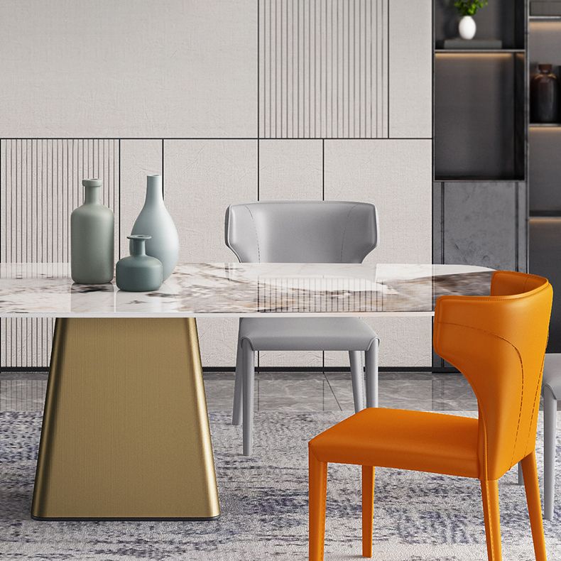 Glam Dinette Set for Dining Room 1/4/5 Pieces Glossy White Dining Table Set