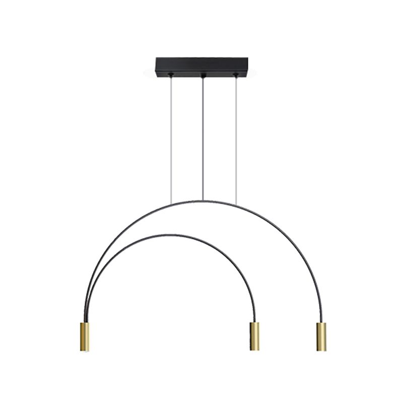 Modern Style Island Light Cylindrical Shade Chandelier Light for Dining Room