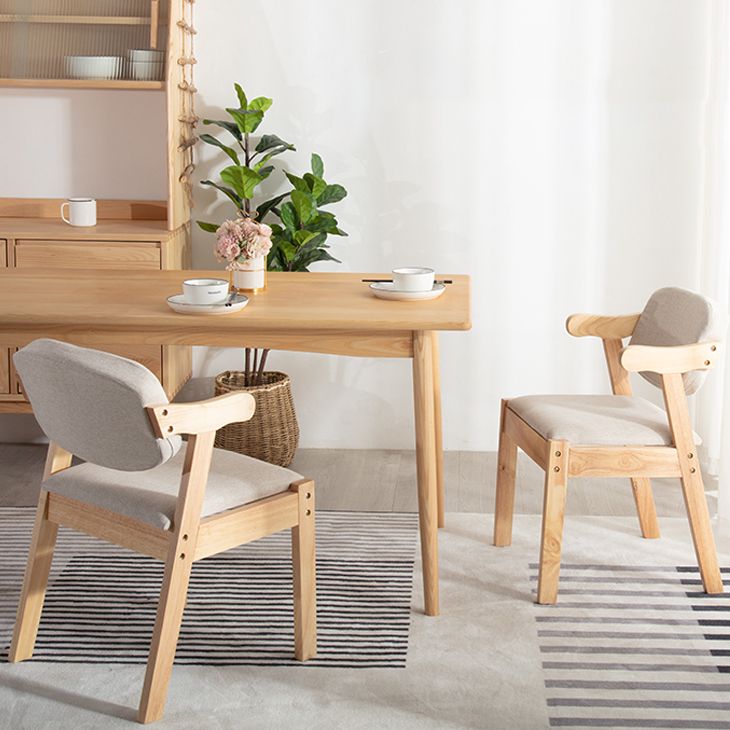 Sillas de comedor de madera de estilo moderno, sillones de comedor con respaldo abierto para cocina