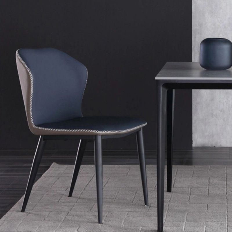 Contemporary Chair Faux Leather Dining Room Wingback Parsons Chair