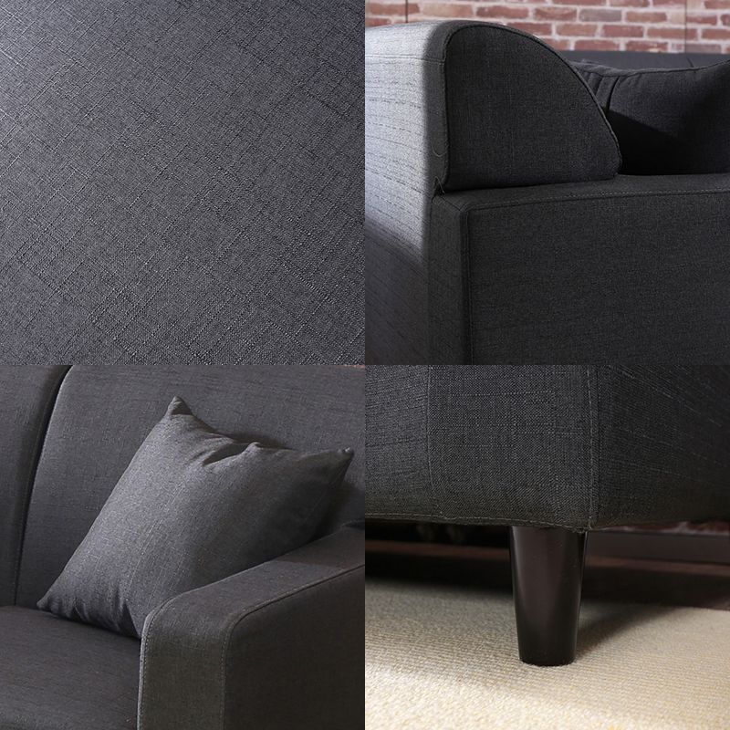 Living Room Contemporary Cushions Standard Square Arm Stationary Sofa