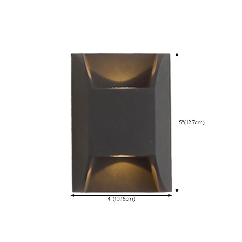 Geometric Shape Metal Wall Sconces Modern Multi-Lights Wall Mount Light Fixture in Black