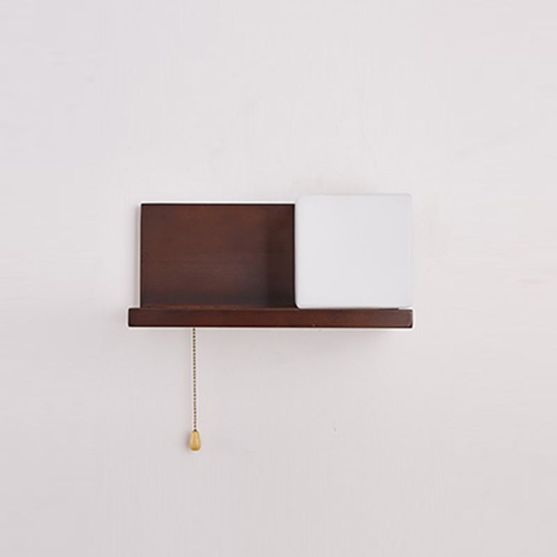 Nordic Wall Mount Lamp Modern Style Wooden Wall Sconce Light for Living Room