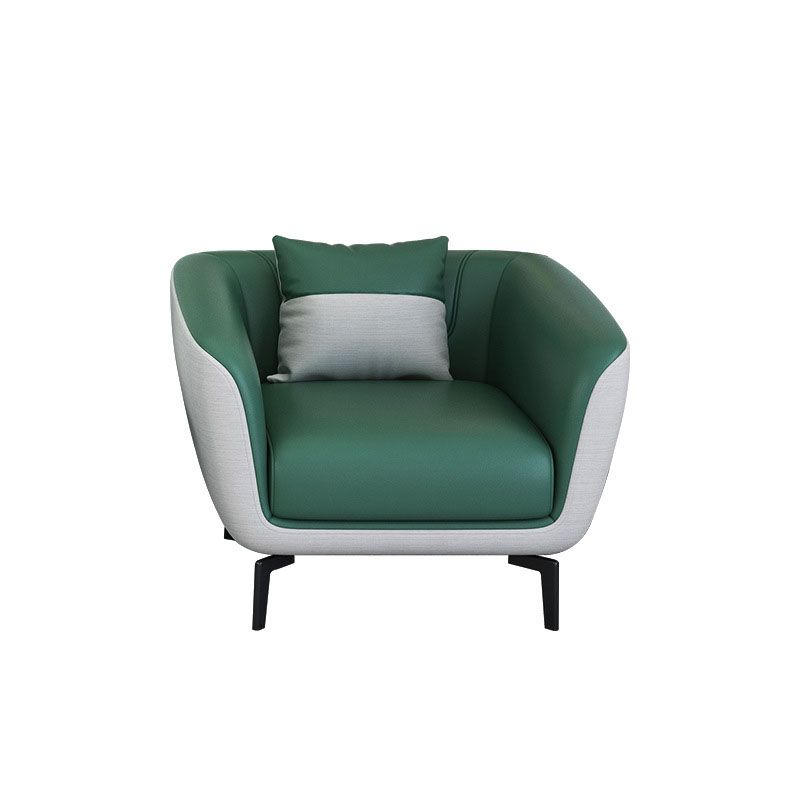 Faux Leather Tight Back Sofa Couch Standard Flared Arm Sofa Couch