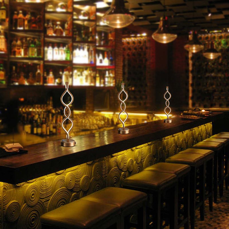 2 Light Linear Night Table Lamps Modern Table Lamps Metal Nightstand Lamps