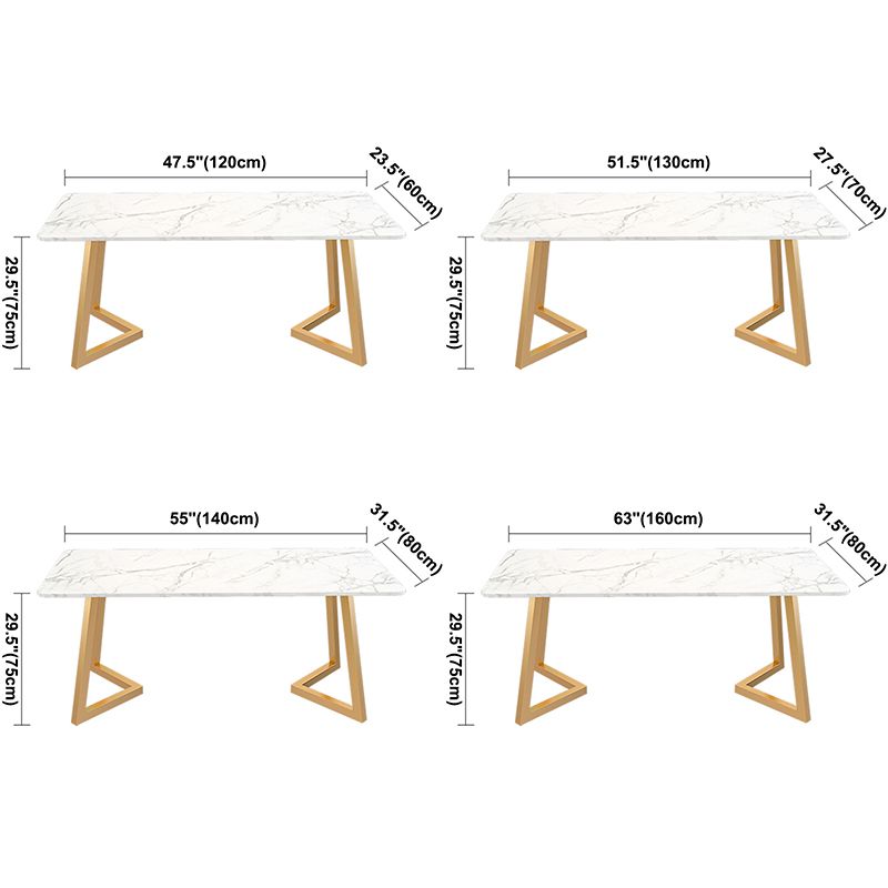 Mesa de comedor rectangular de lujo tradicional, muebles de mármol para el hogar