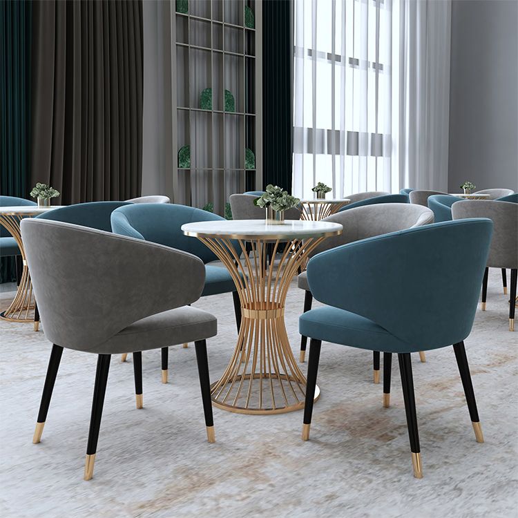 Round 1/2/5 Pieces Dining Set Modern Style Faux Marble Dining Set for Home Use