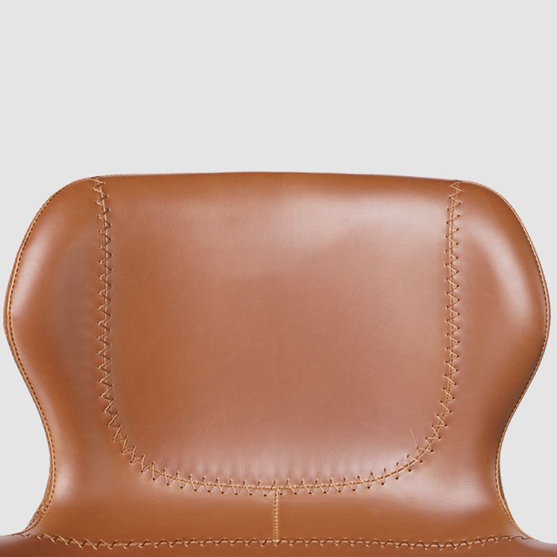 Faux Leather Barstool Adjustable Height Swivel Barstool with Footrest