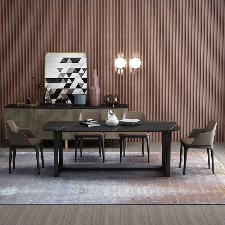 Contemporary Rectangular Dining Table Set 1/2/5/7 Pieces Dinette Set for Home