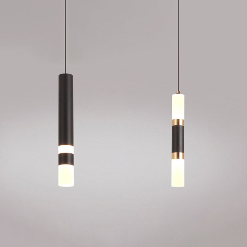 Plafonnage suspendu à suspension LED minimaliste suspension cylindrique suspension