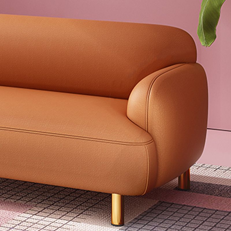 Scandinavian Recessed Arm Sofa Tight Back Settee for Living Room