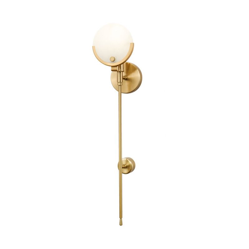 Single Golden Modernism Wall Mounted Sconce Shaded Wall Light for Dining Room