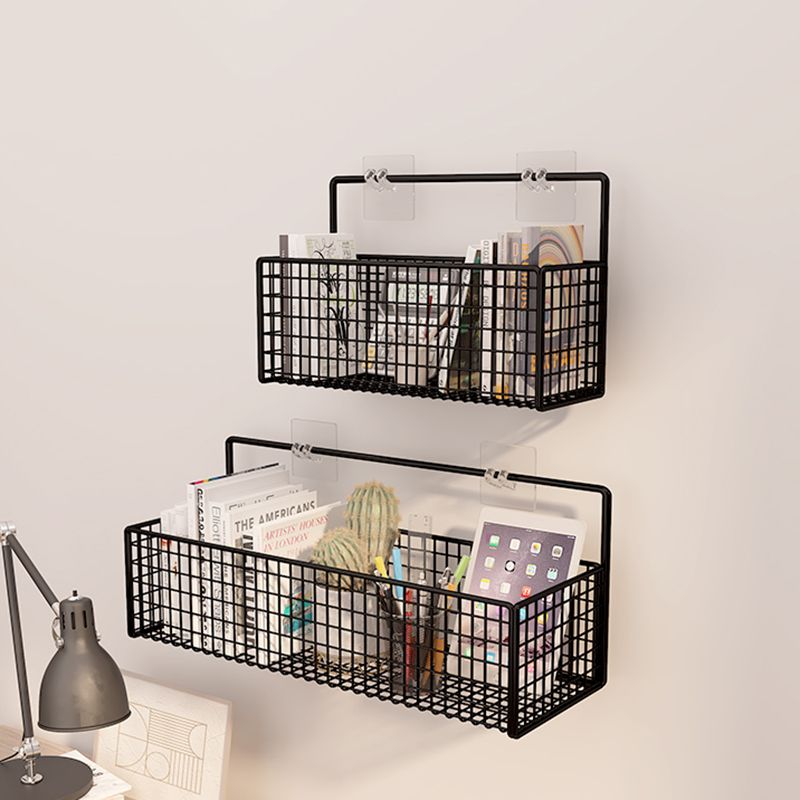 Modern Metal Floating Bookcase 6-inch Wide Wall Mounted Book Shelf