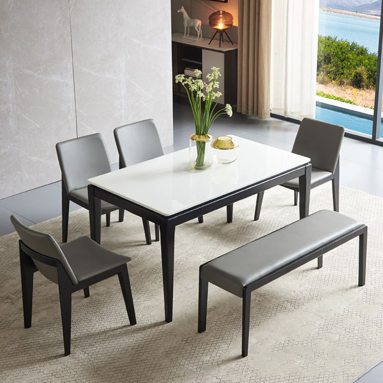 Mid-Century Rectangle Dining Table 4-foot Dining Room Furniture for Home