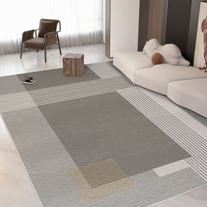 Simple Abstract Pattern Rug Polyester Indoor Rug Non-slip Carpet for Living Room and Bedroom