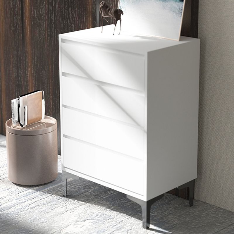 Modern 23.62" L Accent Chest with Drawers and Black Bracket Legs