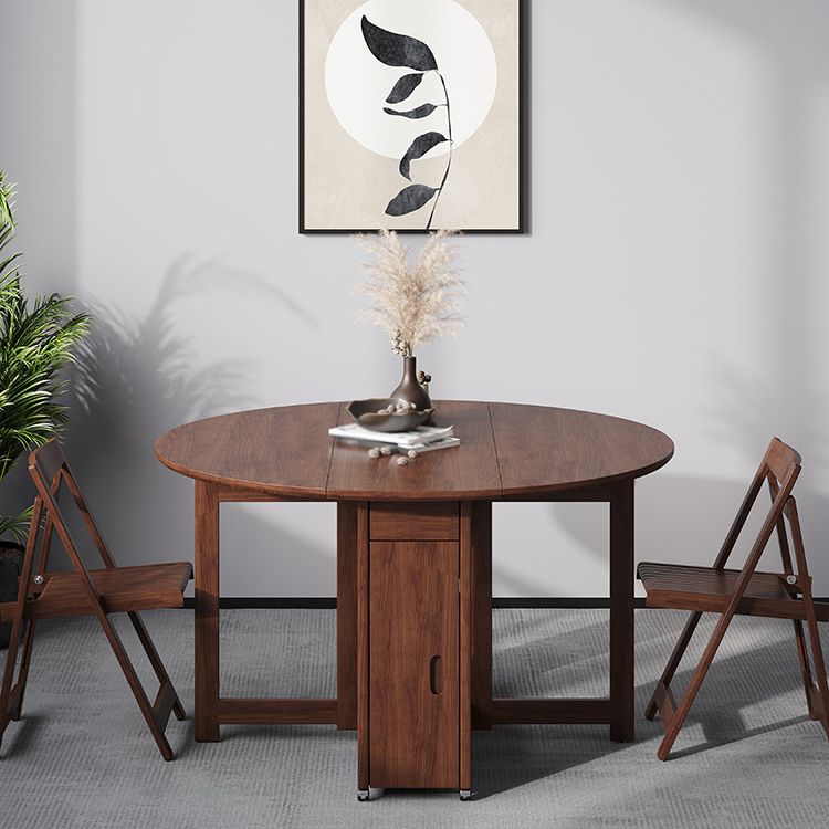 Mitte des Jahrhunderts moderner Esstisch brauner runder massiver Holz Esstisch für Zuhause