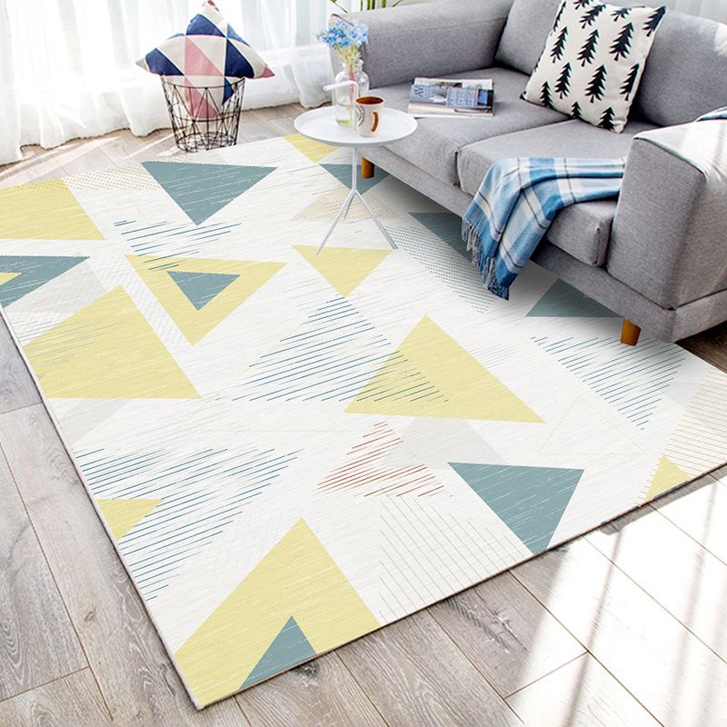 Simplicité Géométrique Modèle Rapis de loisirs Tapis de loisirs Polyester Tapis résistant aux taches pour la décoration intérieure