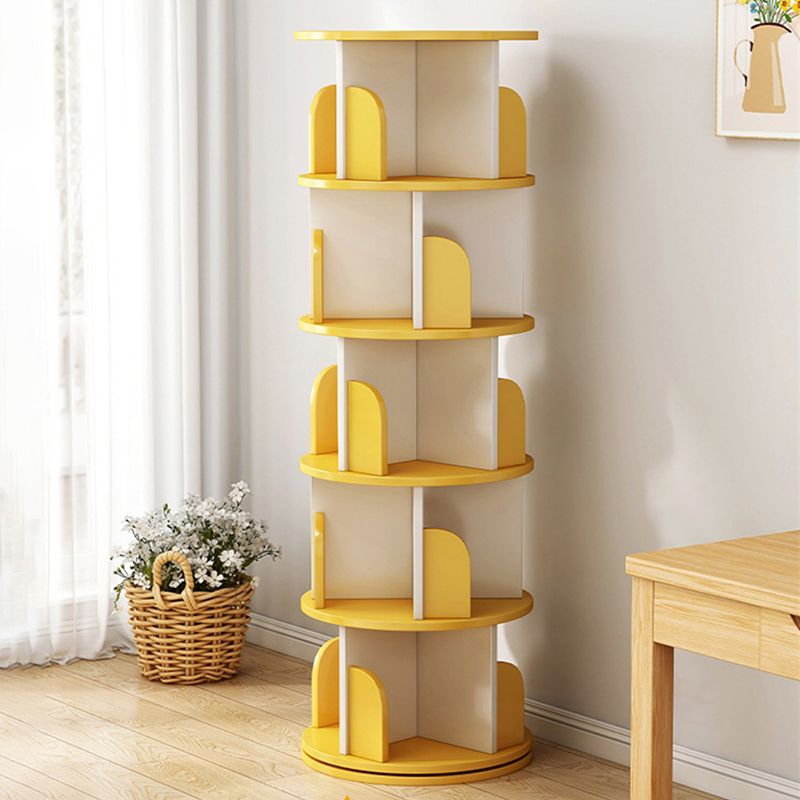 Engineered Wood Closed Back Bookcase Scandinavian Standard Bookshelf