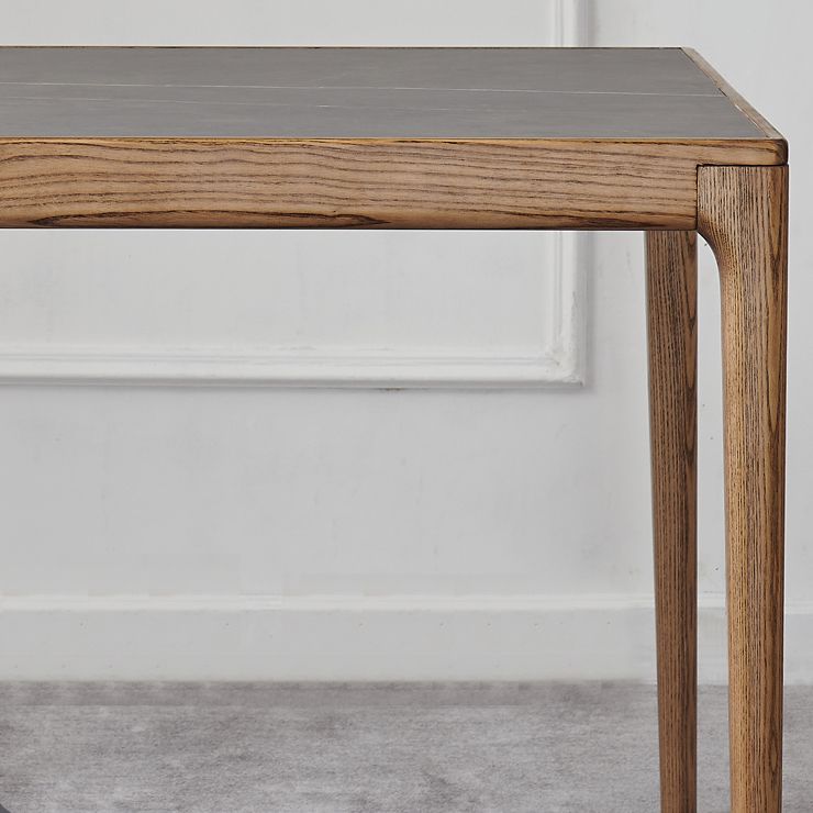 Carré 4 jambes table à manger industrielle table gris Tableau fixe de pierre fritté
