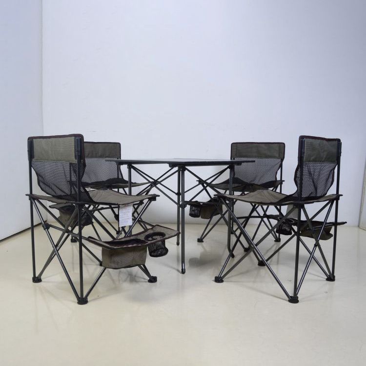 Modern Camping Table Metal 5 Piece Camping Table Set for Outdoor