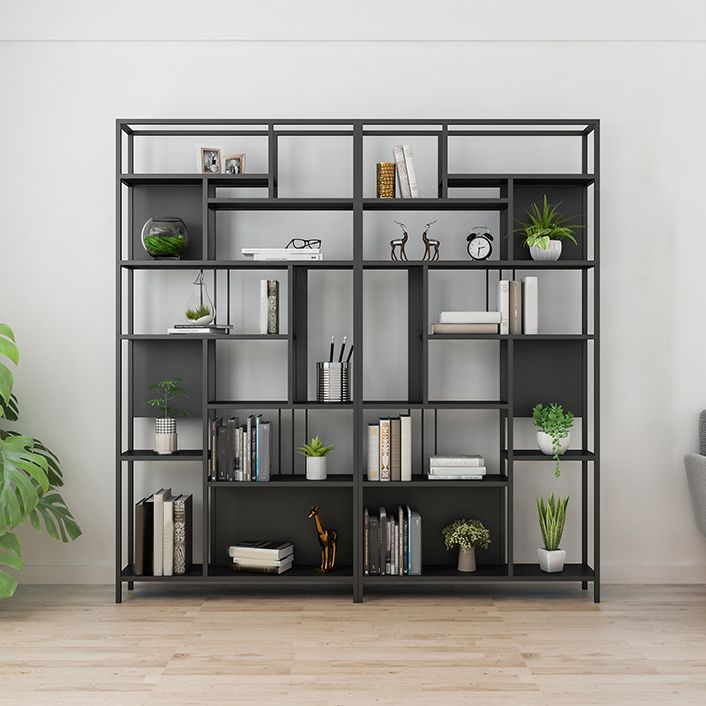 Metal Open Etagere Shelf Bookcase Vertical Shelves Included Bookshelf for Bedroom