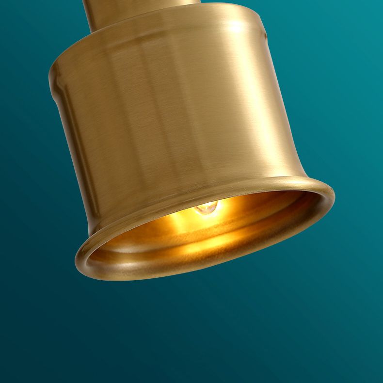 Metal Cylindrical Down Lighting Pendant Nordic Style Pendant Light Fixture in Gold