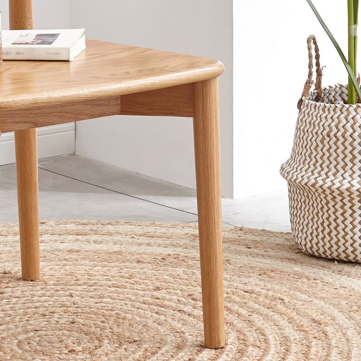 Chaise d'intérieur et d'extérieur en bois moderne, chaise d'appoint de salle à manger sans accoudoirs à dossier ouvert
