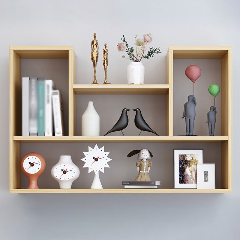 Wall Mounted Bookcase Engineered Wood Bookshelf for Home Office Study Room