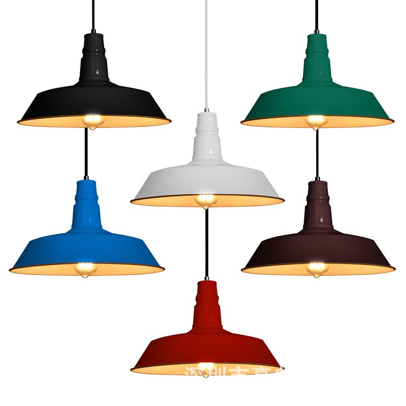 1 Luci a sospensione appesa al fienile in stile industriale a soffitto in metallo a sospensione in metallo