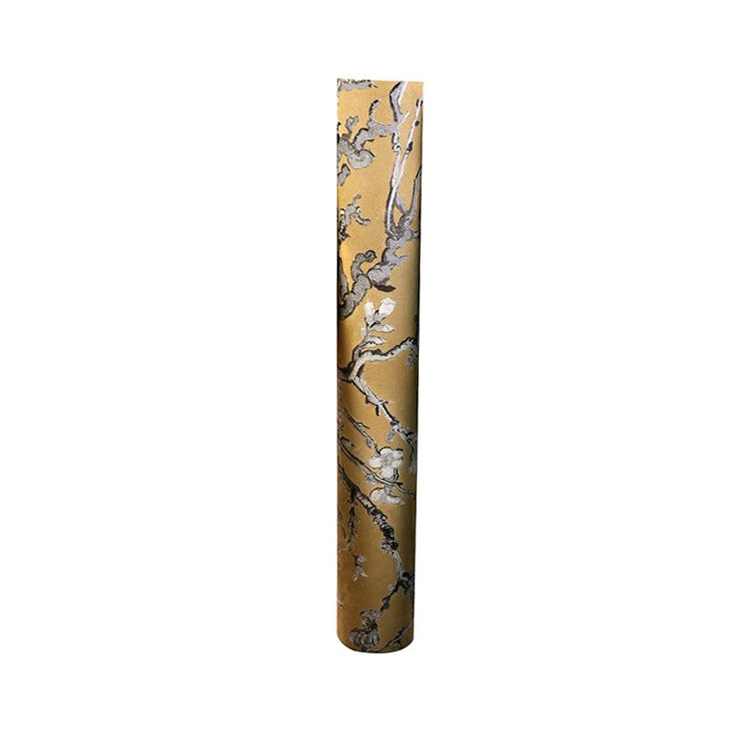 Rustic Apricot Blossom Wallpaper for Bedroom 57.1-sq ft Wall Art in Bright Color