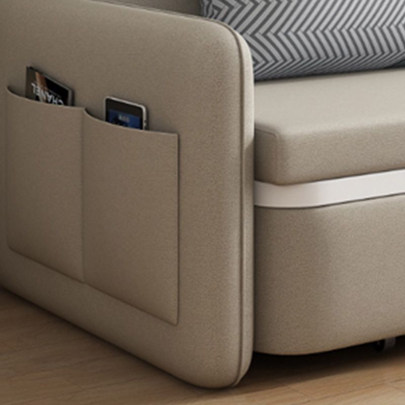 Contemporary Futon Set with Mattress Upholstered Futon Square Arms Sofa Bed