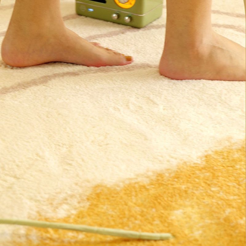 Nordic Area Carpet Polyester Medium Living Room Rug with Non-Slip Backing Area Rug