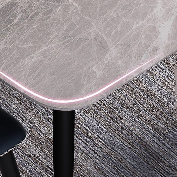 Modern Style Dining Room Set with Sintered Stone Dining Table and Upholstery Chairs