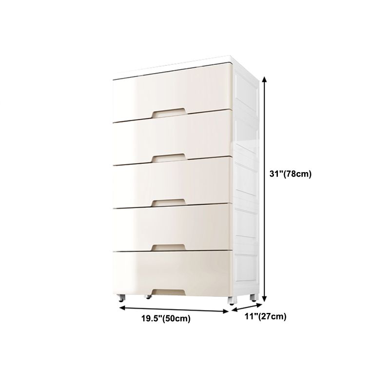 Lingerie Chest  Contemporary Plastic Chest with Drawers for Bedroom