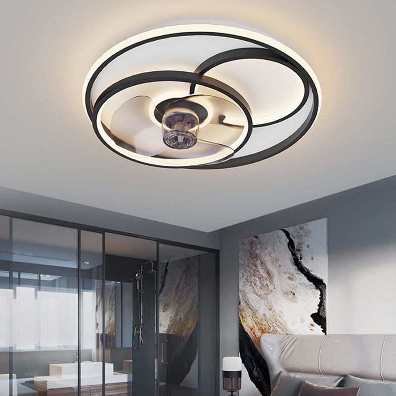 Modern Style Ceiling Fan Light LED Ceiling Mount Light with Iron for Living Room