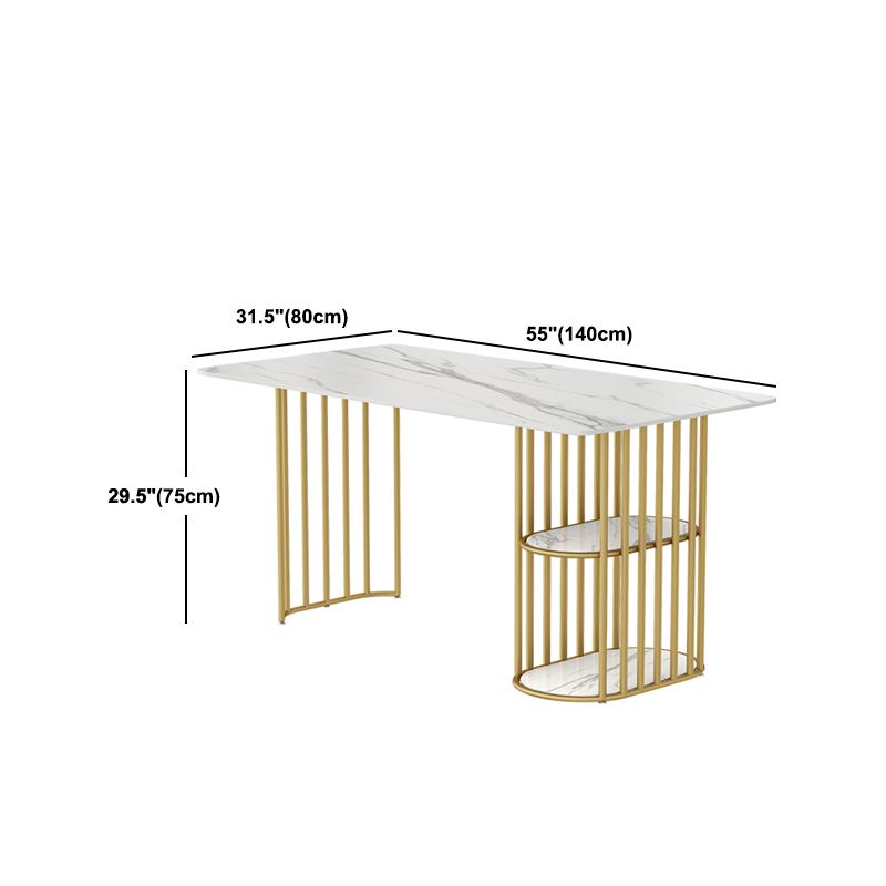Nordic 1/2/5 Pieces Dining Set White Stone Top Dining Furniture
