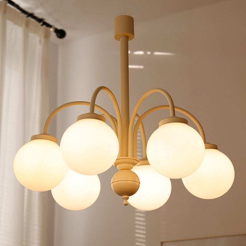 Glass Simplicity Style Chandelier Globe Multi Light Hanging Light for Restaurant