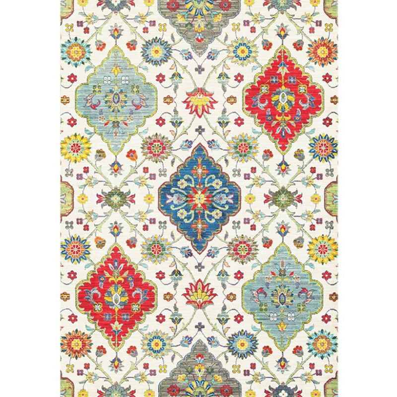 Multicolor Marokkaanse binnenkleed Synthetisch Jacquard Gedrukte tapijt Niet-slip Stain Resistant Machine Washable Tap voor thuis