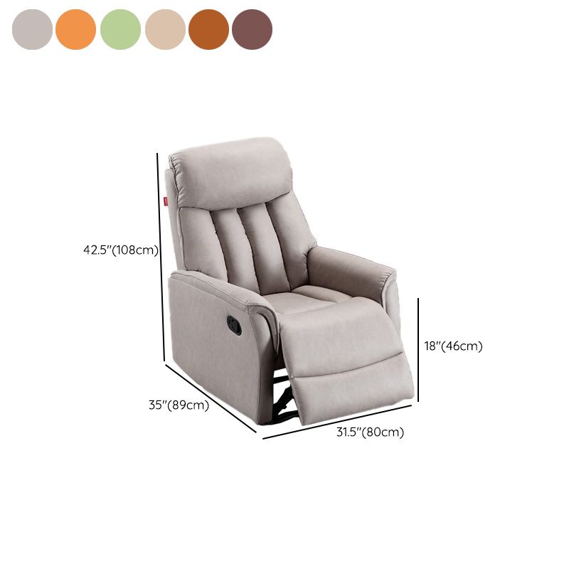 Faux Leather Adjustable Swivel Glider Recliner Chair 31.5" W Recliner with USB Charge Port