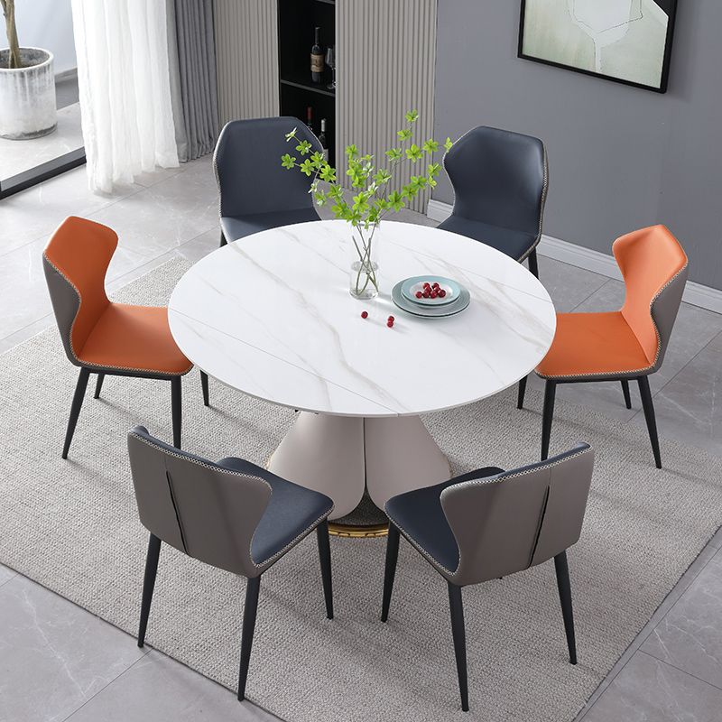 Industrial Metal Dining Room Chairs Armless Wingback Side Chair (Set of 2)