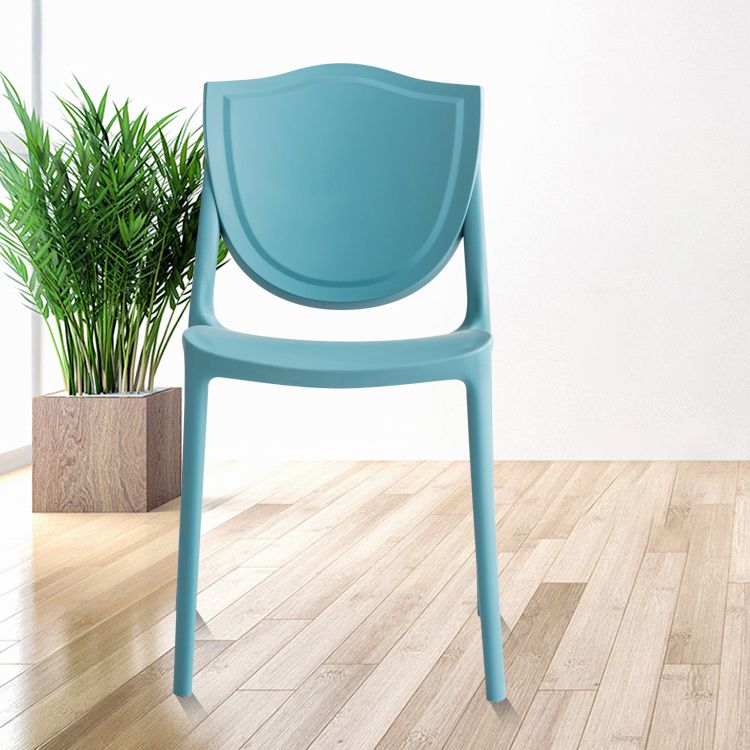 Silla de estilo moderno, sillas sin brazos con patas de plástico para cocina