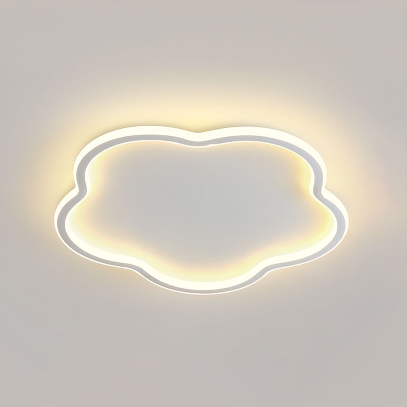 Modern Flower Flush Light Fixtures Metal 1 Light Flush Mount Ceiling Fixture