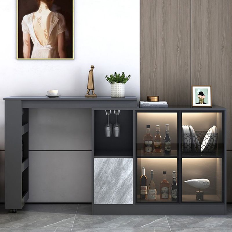 Contemporary Style Rectangle Wood Bar Height Table for Living Room