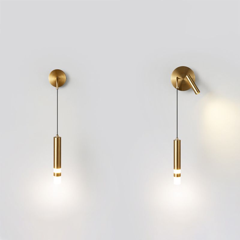 Metal Cylinder Wall Sconce Lighting Modern Style Multi Lights Wall Mounted Reading Lights