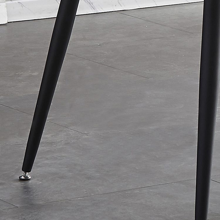 Sintered Stone Dining Table Industrial Style 4 Legs Carbon Steel Base Rectangle Table for Home
