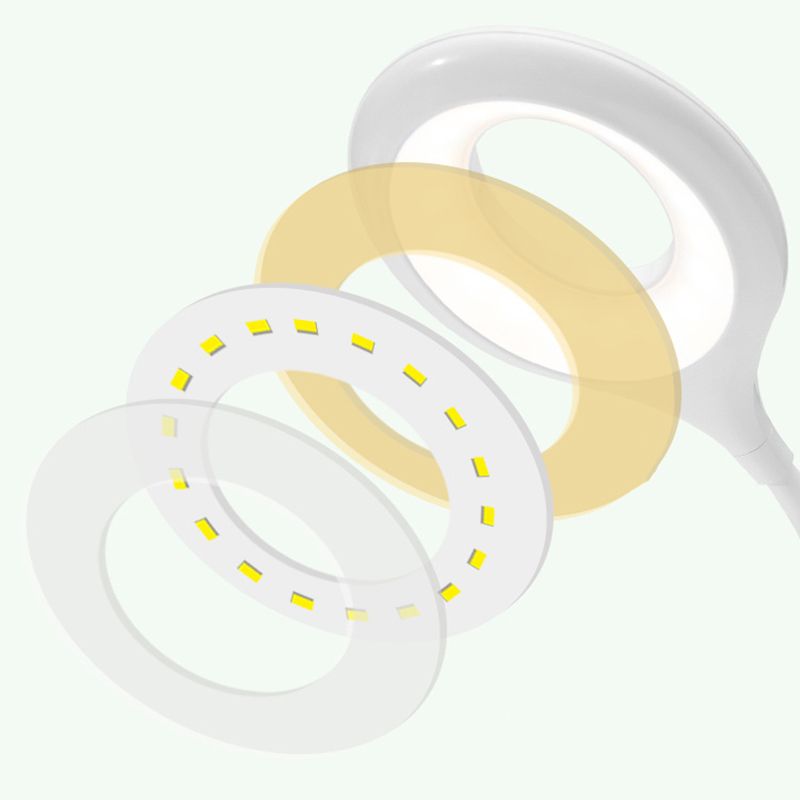 Éclairage de bureau en plastique circulaire LED ÉTUDE BLANC NORC